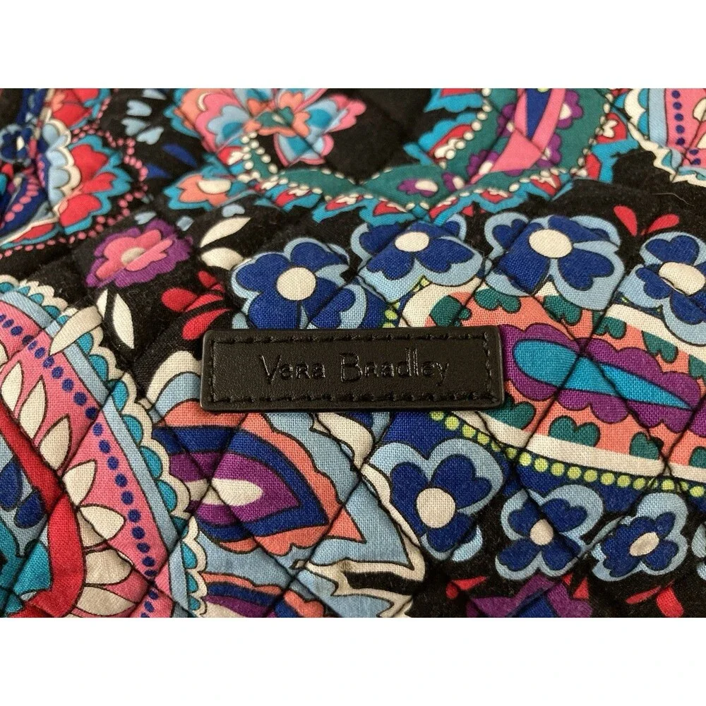 Vera Bradley Glenna Diaper Bag Haymarket Paisley Quilted Floral Tote New